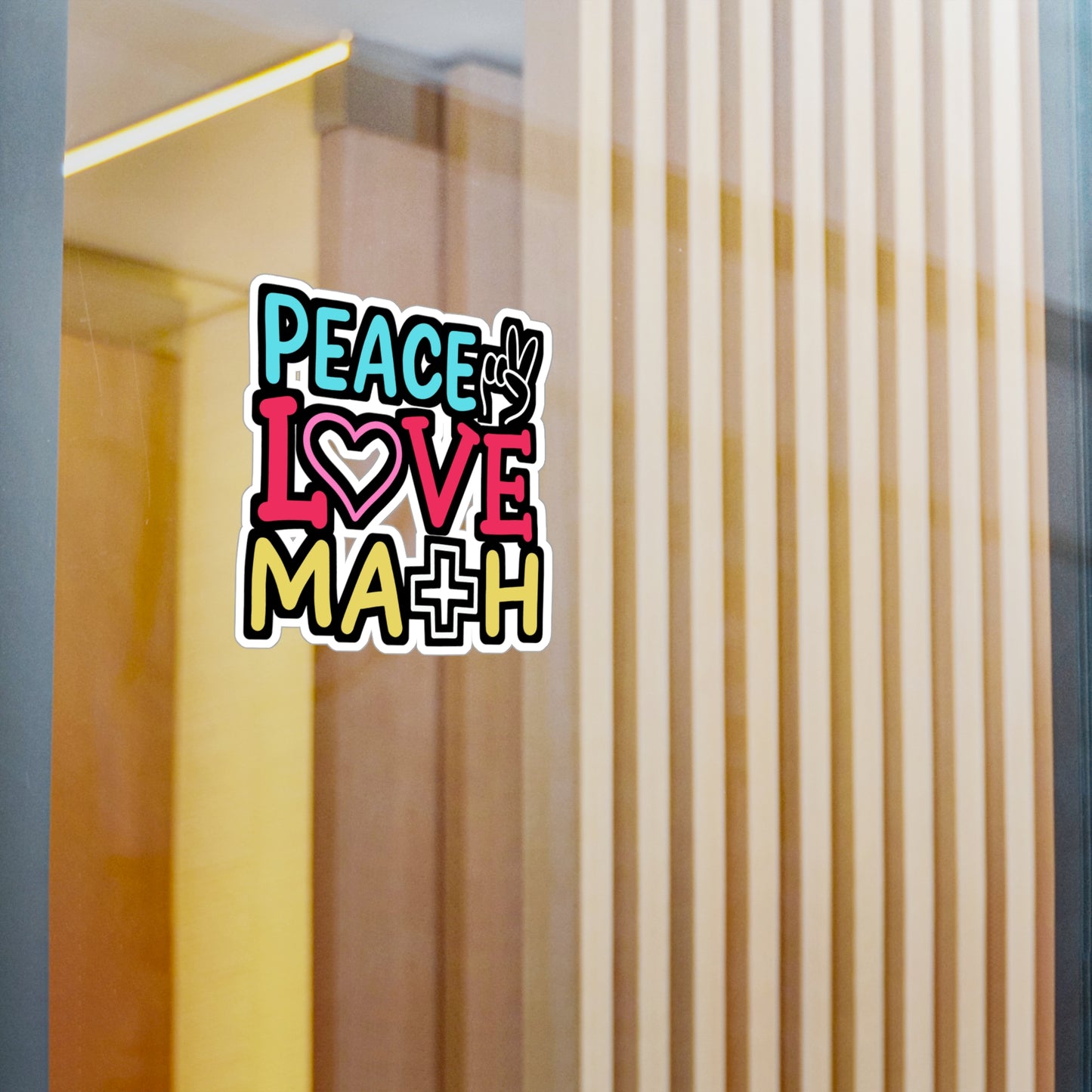 Peace Love Math - Math-teacher Sticker for Laptop Sticker. Water Bottle Sticker, Vinyl Calculus Decal - Math-teacher Gift