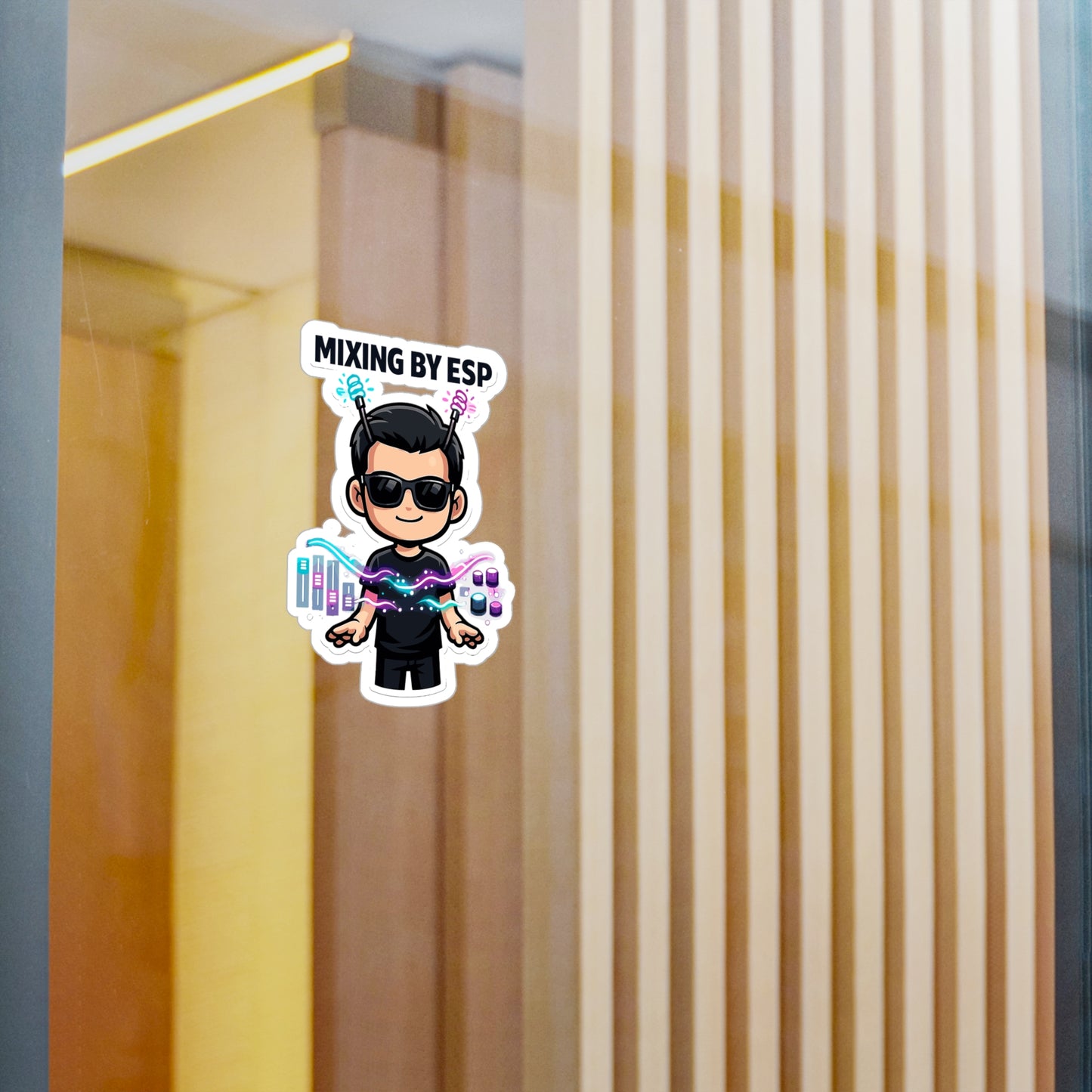 Audio Engineer Sticker Mixing by ESP Vinyl Waterproof decals for Laptop Water Bottle Monitor Sound Engineer Audio Technician