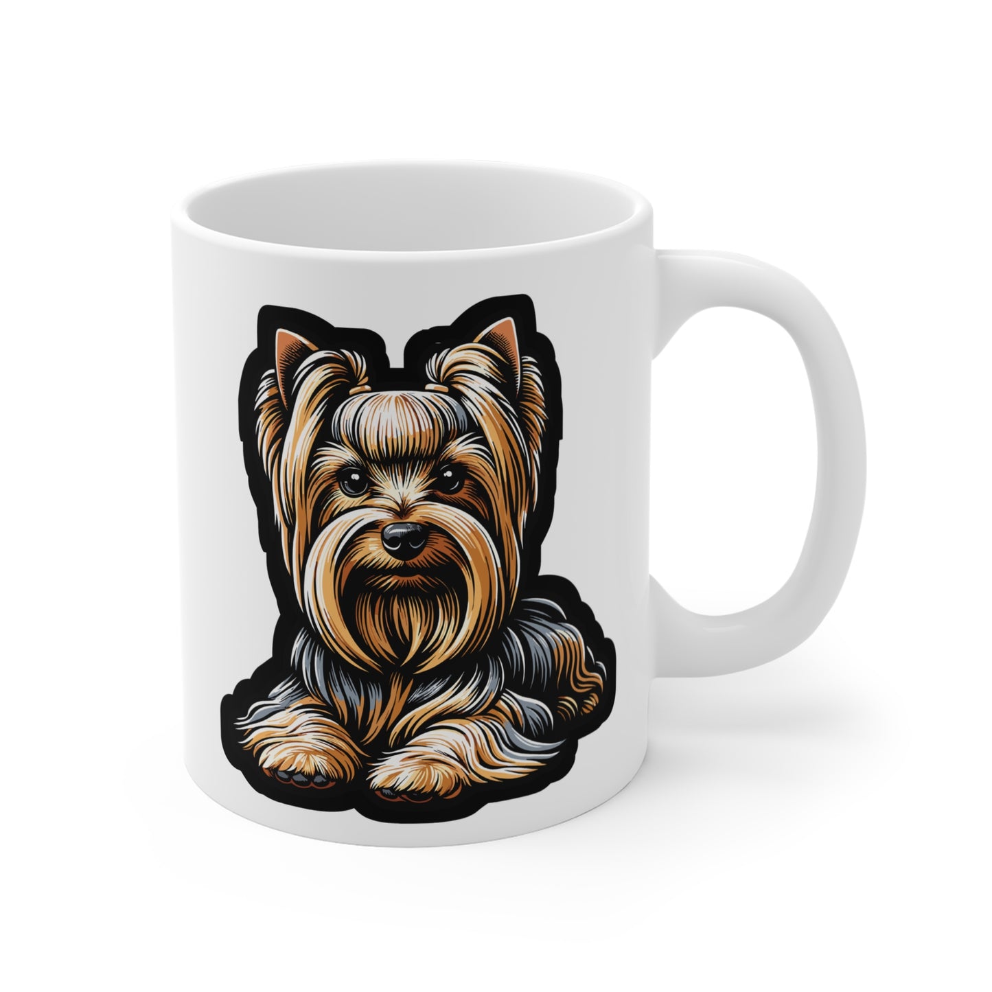 Yorkshire Terrier - Yorkshire Mug for Coffee 11oz. Yorkshire Cup, White ceramic, Terrier Mug, Toy Tea Cup - Yorkshire Gift