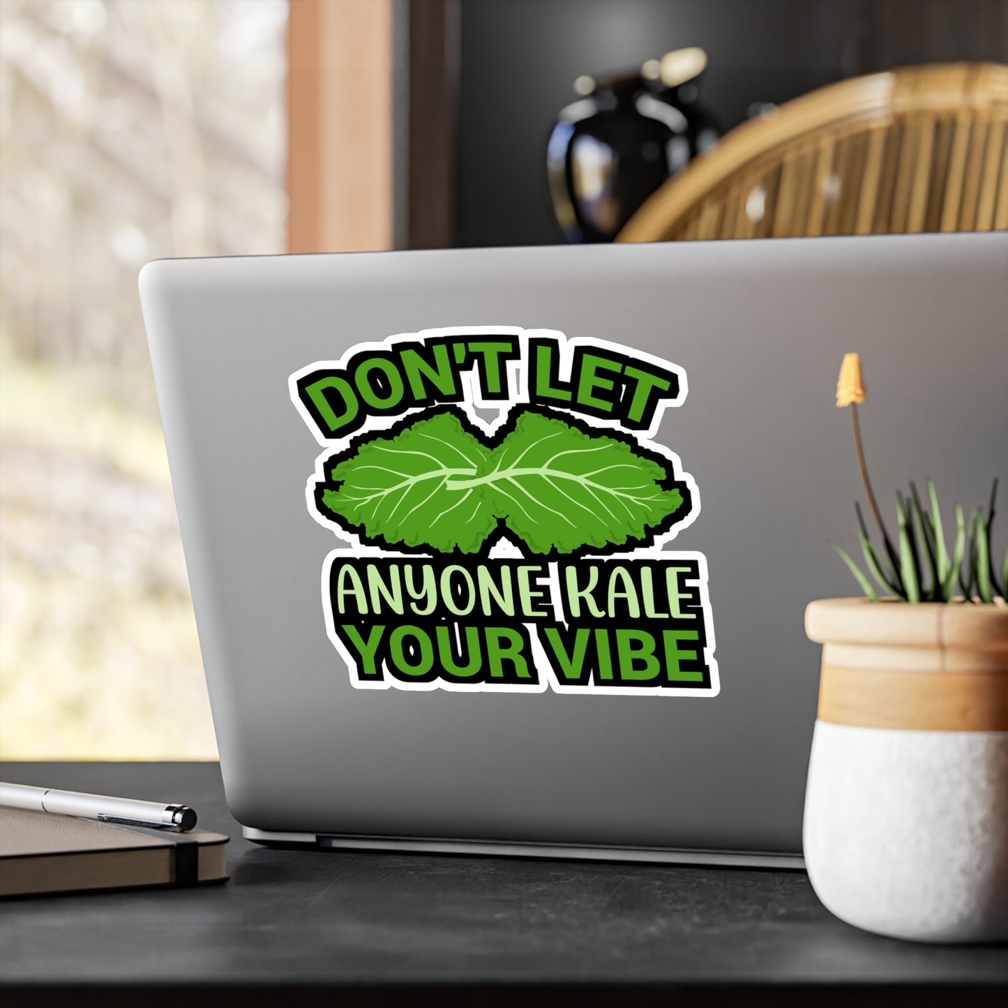 Don t let anyone kale your vibe - Plant-based Sticker for Laptop Sticker. Water Bottle Sticker, Vinyl Vegan Decal - Plant-based Gift