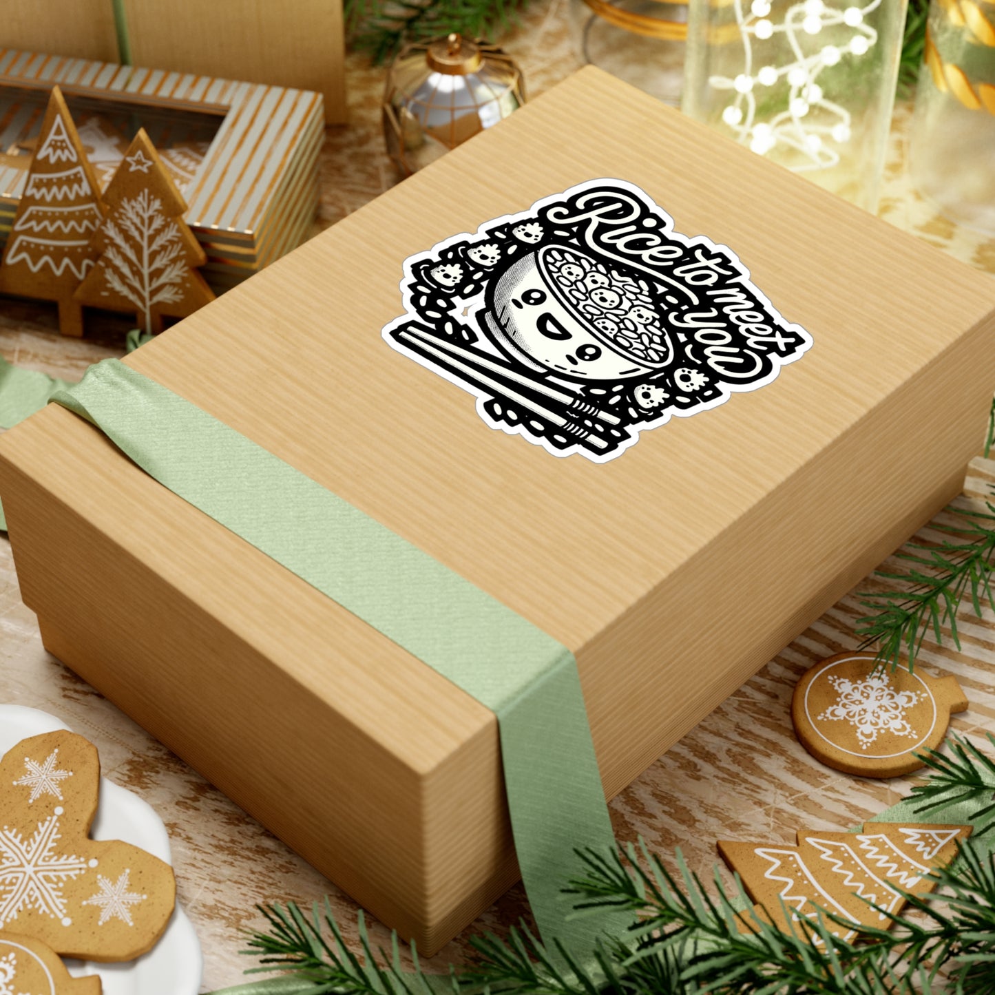 Rice To Meet You - Pinoy Sticker for Car Window Laptop Sticker. Water Bottle Sticker, Vinyl Filipino Decal, Philippine Sticker - Pinoy Gift