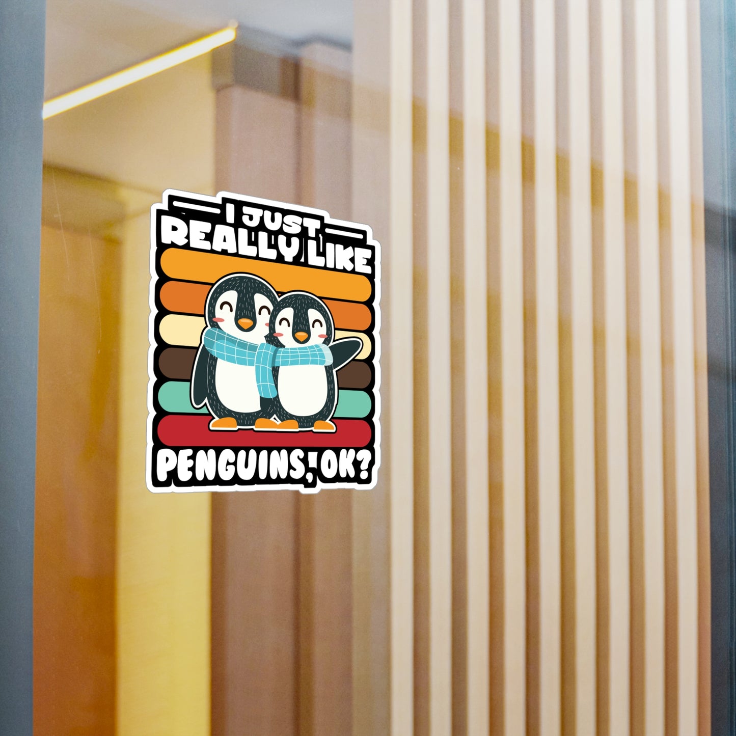 I Just Really Like Penguins - Penguin Sticker for Laptop Sticker. Water Bottle Sticker, Vinyl Small Decal - Penguin Gift