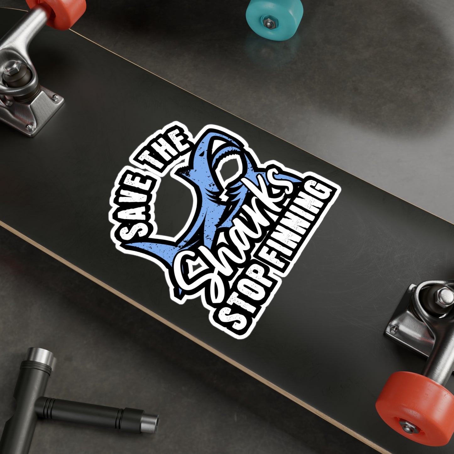 Save The Sharks Stop Finning - Sharks Sticker for Laptop Sticker. Water Bottle Sticker, Vinyl Marine Decal - Sharks Gift