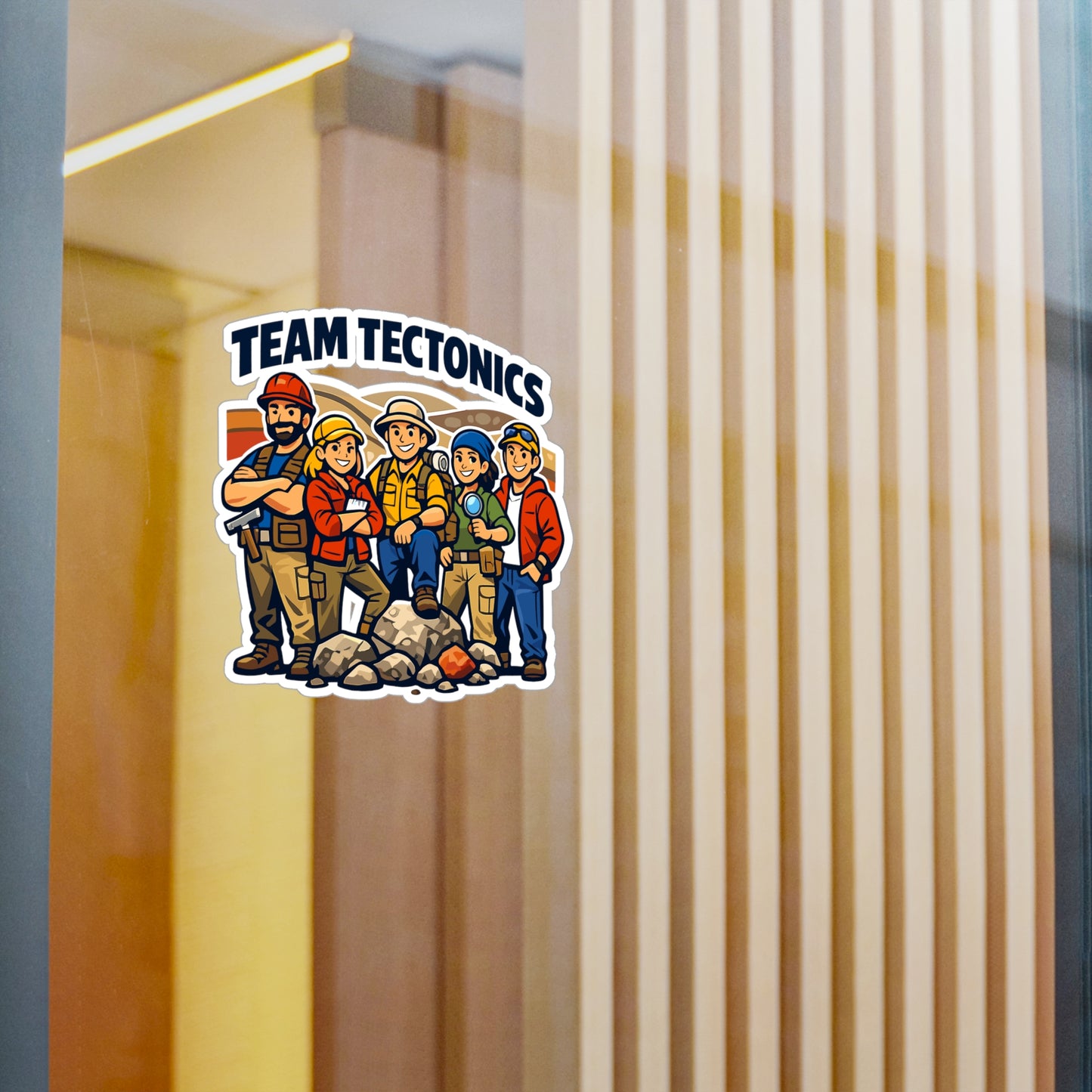 Geologie Sticker Team Tectonics – Geology Rocks & Minerals Design, Waterproof Vinyl Decals for Laptop, Water Bottle