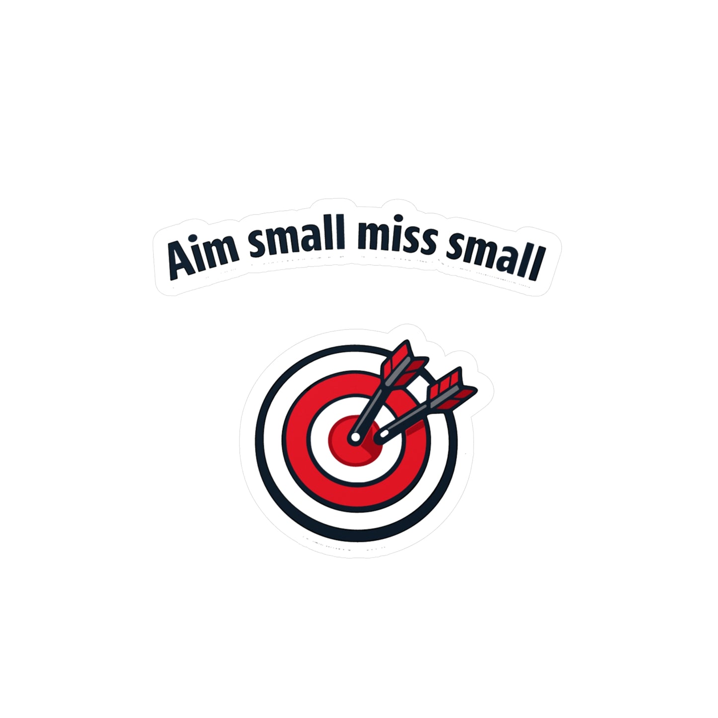 Archery Sticker Aim Small Miss Small Motivational Archer Design, Waterproof Vinyl Decals for Laptop Water Bottle Hunting Shoot