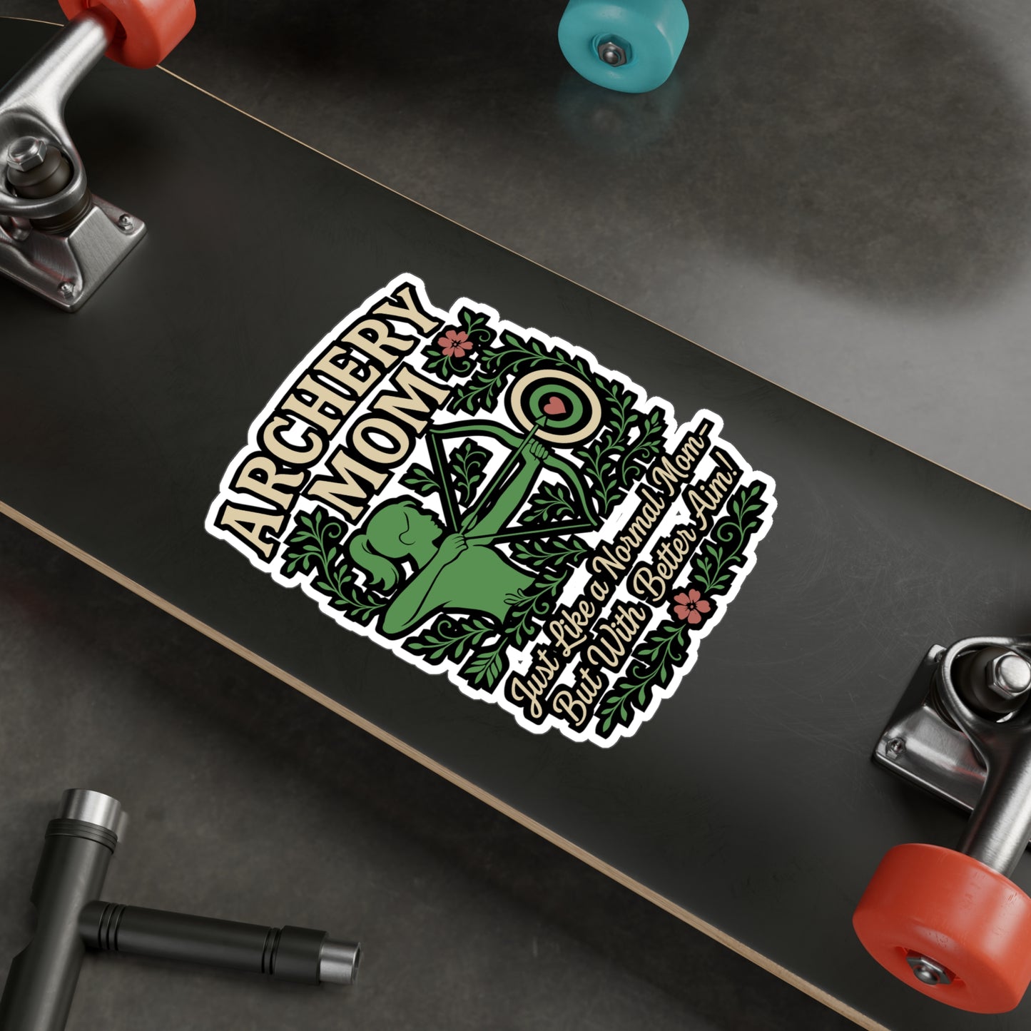 Archery Mom - Archery Sticker for Laptop, Water Bottle, Gift for Moms, Archery Lovers & Enthusiasts