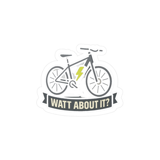 E-bike Sticker "Watt About It" Neon Lightning Vector Decals, Waterproof Vinyl for Laptop, Water Bottle, Unique Electric Bike Accessory