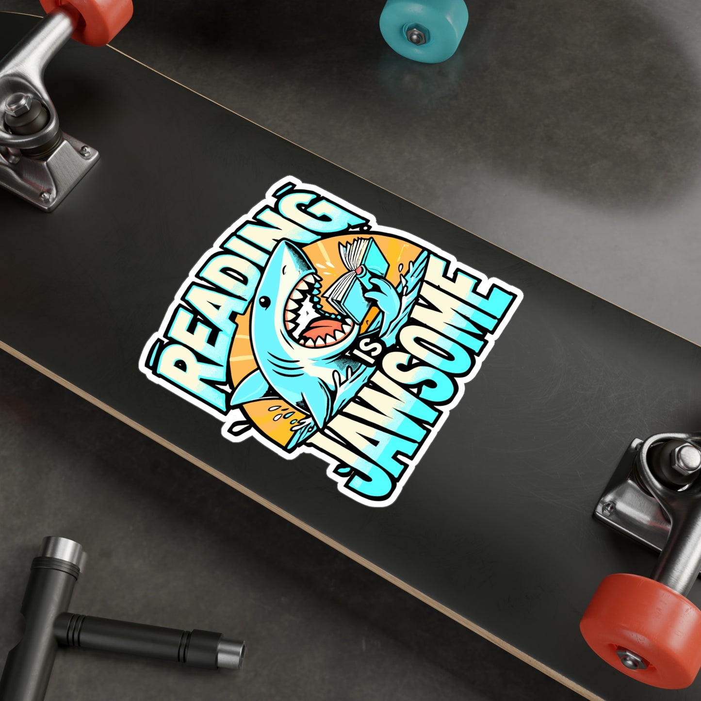 Reading Is Jawsome – Vinyl Reading Sticker for Laptop or Water Bottle | Book Lover Gift, Funny Reading Decal