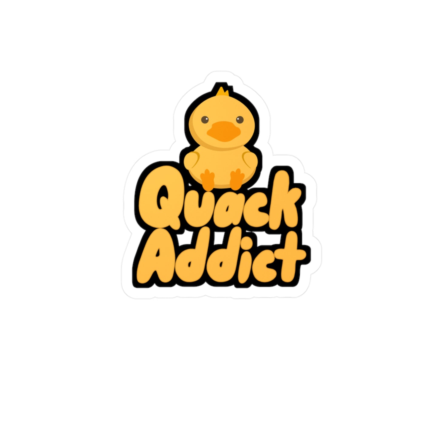 Quack Addict - Quack Sticker for Wall, Laptop, Window, Truck, Car Quack Gift Vinyl Rubber duck Decal Sticker