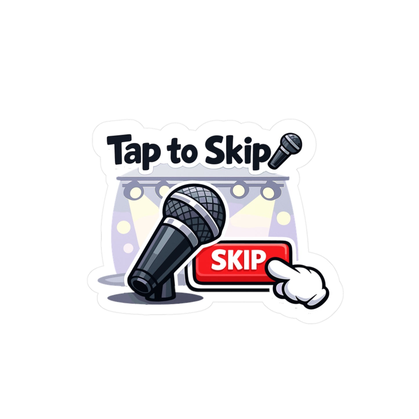 Karaoke Sticker Tip to Skip Funny Music Beer Booze Decals Waterproof Vinyl for Laptop Water Bottle
