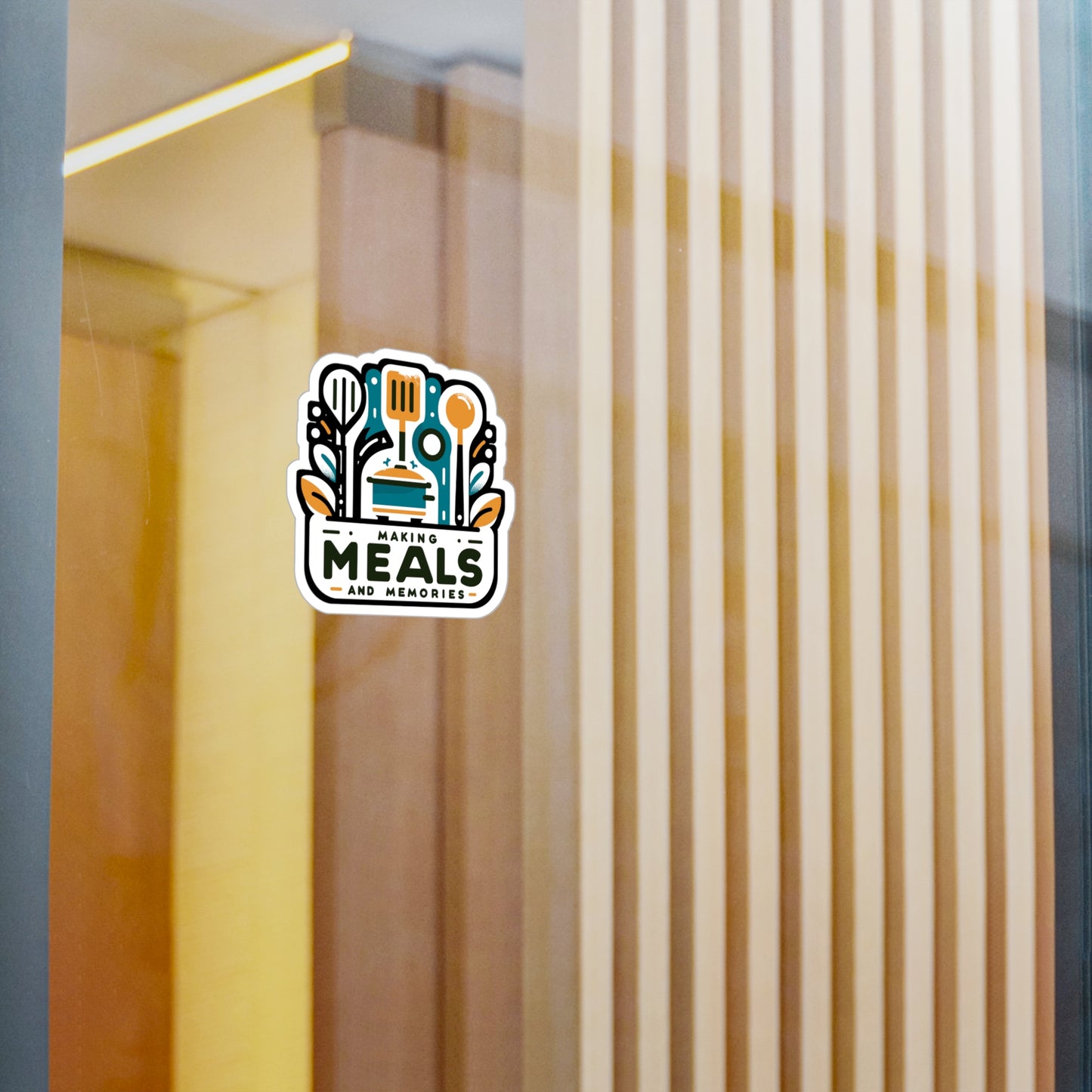 Making meals and memories - Lunch lady Sticker for Laptop Sticker. Water Bottle Sticker, Vinyl Lunch Decal - Lunch lady Gift