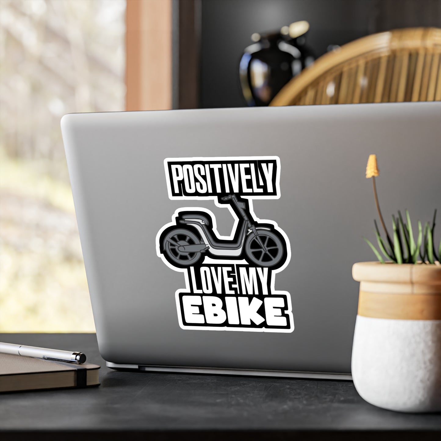 Positively Love My eBike - E-bike Sticker for Laptop Sticker. Water Bottle Sticker, Vinyl Electric-bike Decal - E-bike Gift