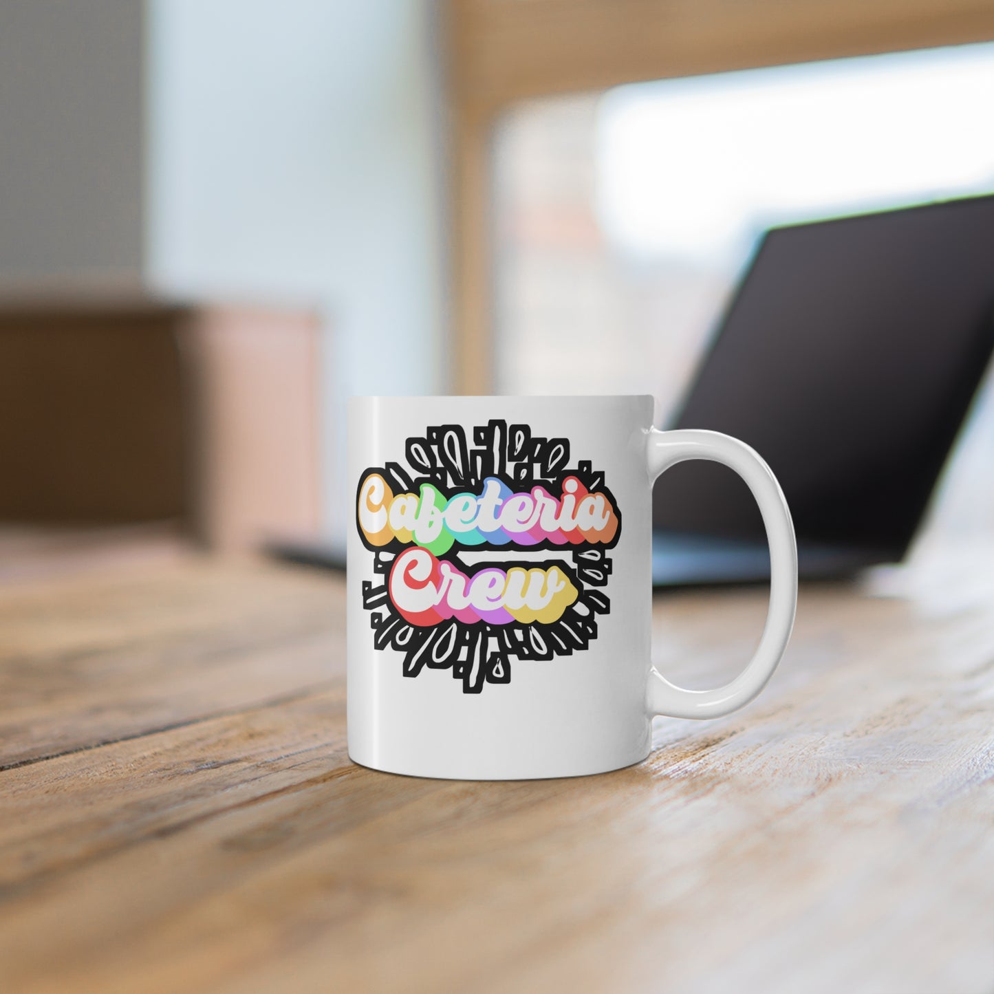 Cafeteria Crew - Lunch lady Mug for Coffee 11oz. Lunch lady Cup, White ceramic, Lunch Mug, School Tea Cup - Lunch lady Gift