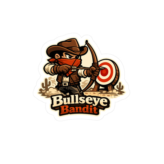 Archery Sticker Bullseye Bandit Vinyl Waterproof Decals for Laptop Water Bottle, Archer Hunting Shoot Design