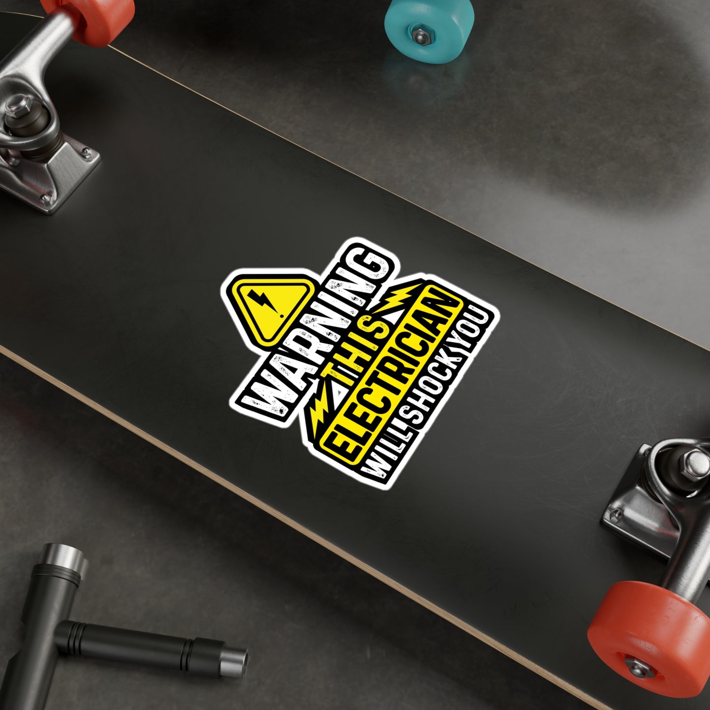 Warning This Electrician Will Shock You - Electrician Sticker for Wall, Laptop, Window, Truck, Car Electrician Gift Vinyl Stripper Decal Sticker