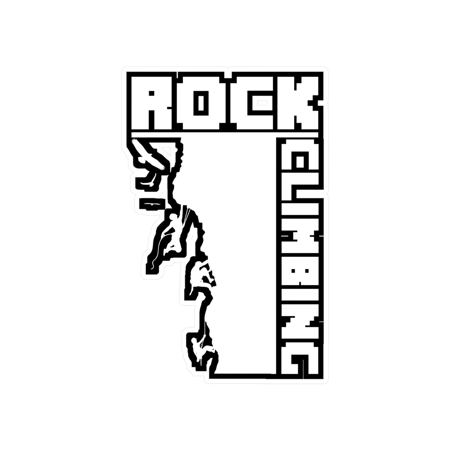 Rock Climbing - Climbing Sticker for Laptop Sticker. Water Bottle Sticker, Vinyl Bouldering Decal - Climbing Gift