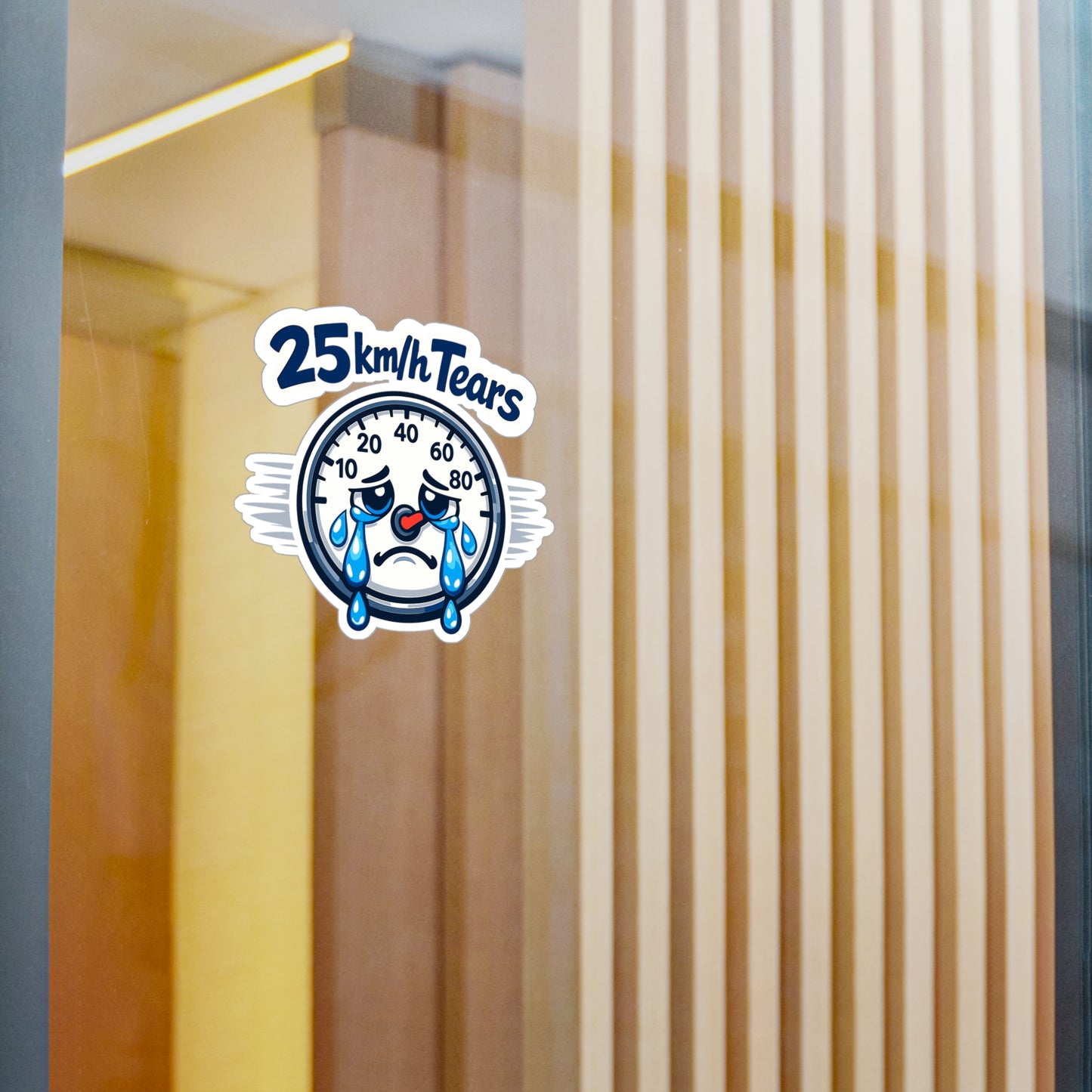 E-Bike Sticker "25 km/h Tears" Waterproof Vinyl Decals for Electric Bike, Laptop or Water Bottle, Funny eCycling Gift