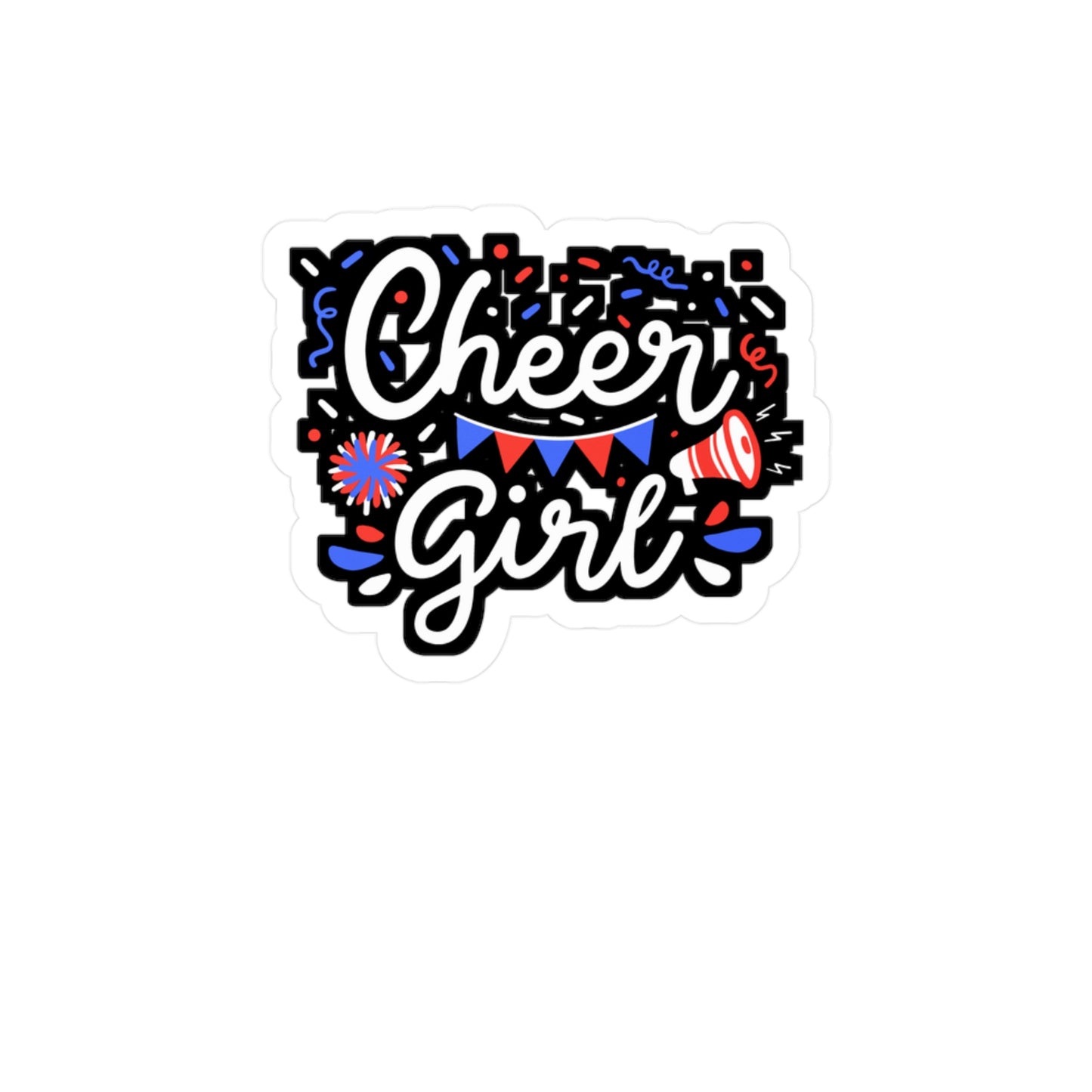 Cheer Girl - Cheerleader Sticker for Car Window Laptop Sticker. Water Bottle Sticker, Vinyl Stadium Decal, Dance Sticker - Cheerleader Gift