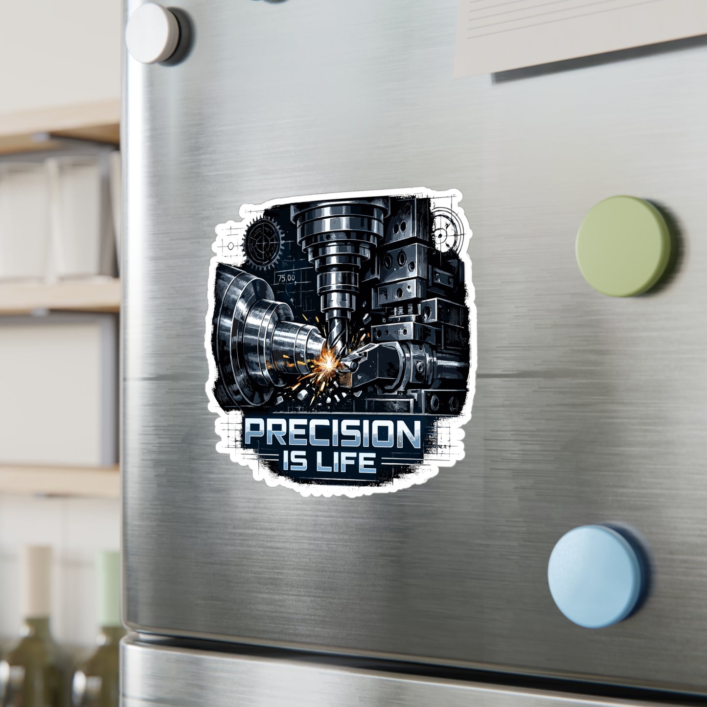 Machinist Sticker Precision Is Life CNC Machining Numerically Inspired Vinyl Waterproof decals for Laptop Water Bottle