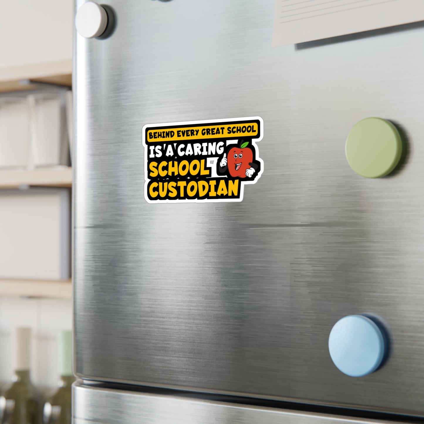 Behind Every Great School is a Caring School Custodian | School-counselor Sticker | Counselor Decals | School-counselor Gift