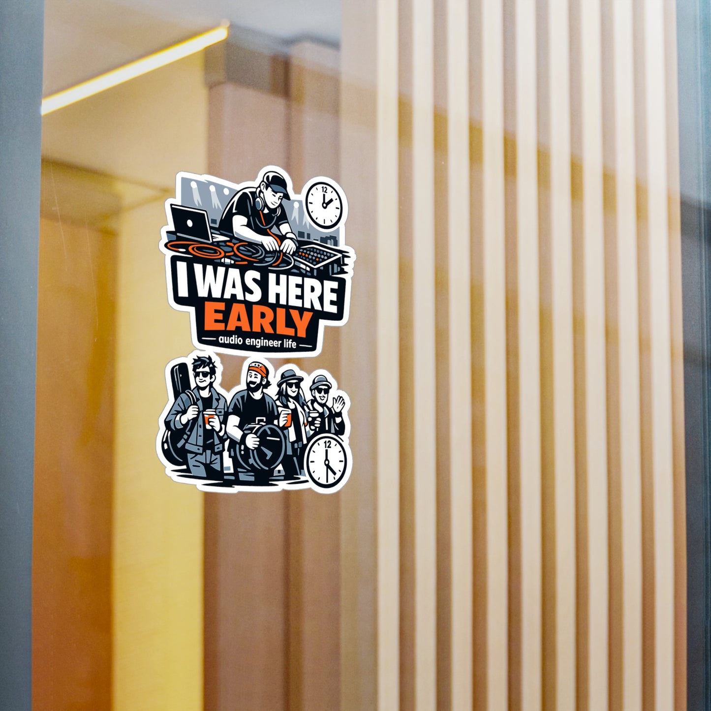 Audio Engineer Sticker I Was Here Early Funny Sound Engineer Decals Waterproof Vinyl for Laptop Water Bottle Audio Technician