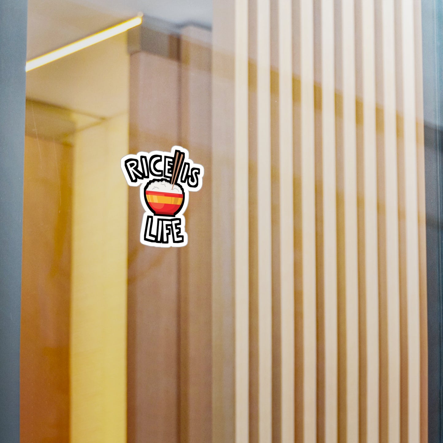 Rice is Life - Japanese Sticker for Wall, Laptop, Window, Truck, Car Japanese Gift Vinyl Food Decal Sticker