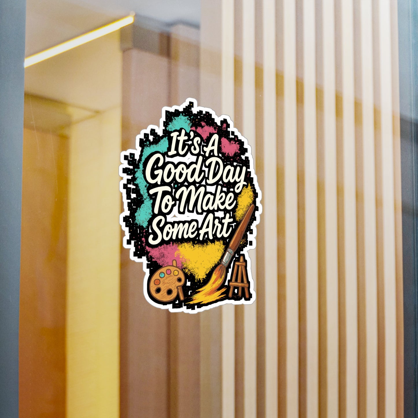 Painter Sticker - "It's A Good Day To Make Some Art" Art Teacher, Artist Decal for Laptop, Water Bottle, Waterproof Vinyl Painting Stickers