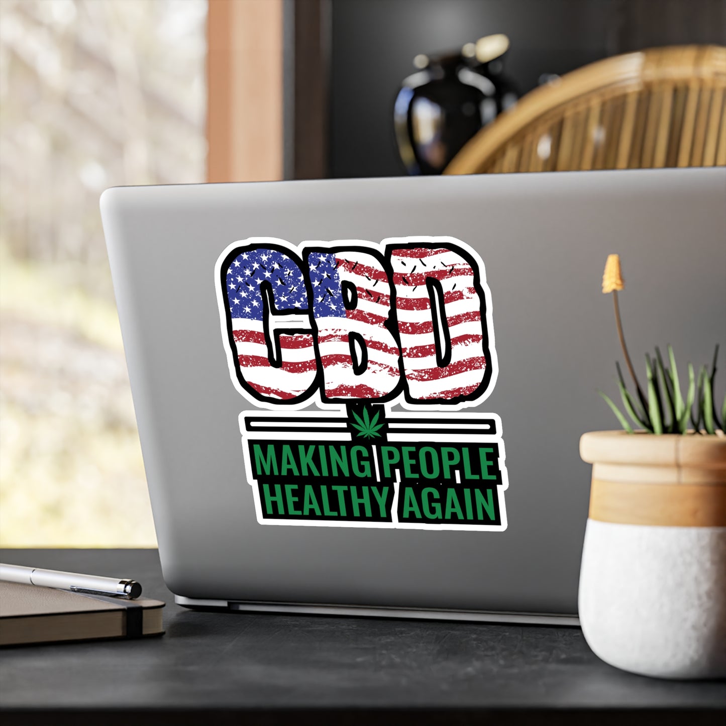 CBD Making People Healthy Again - Cbd-oil Sticker for Laptop Sticker. Water Bottle Sticker, Vinyl Cbd Decal - Cbd-oil Gift