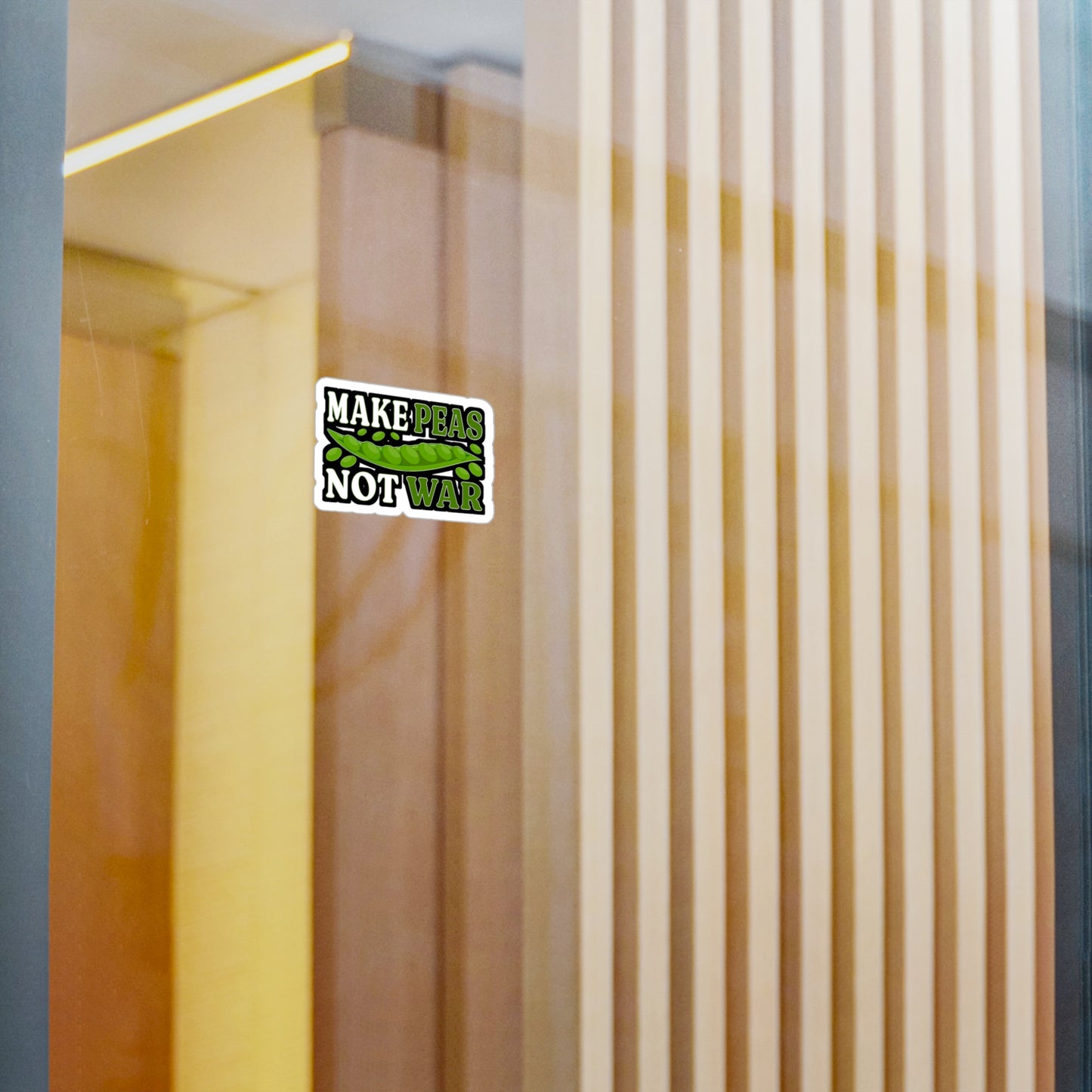 Make peas, not war - Plant-based Sticker for Laptop Sticker. Water Bottle Sticker, Vinyl Vegan Decal - Plant-based Gift