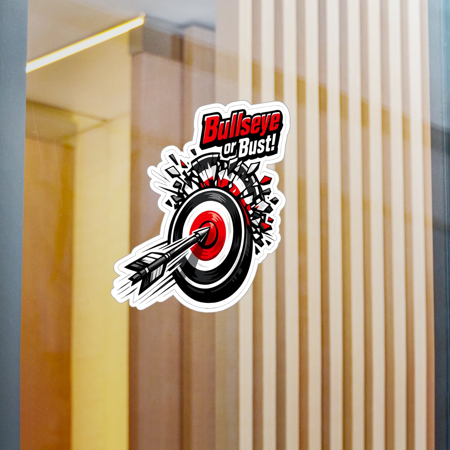 Archery Sticker Bullseye or Bust Archer Hunting Shoot Vinyl Waterproof decals for Laptop Water Bottle