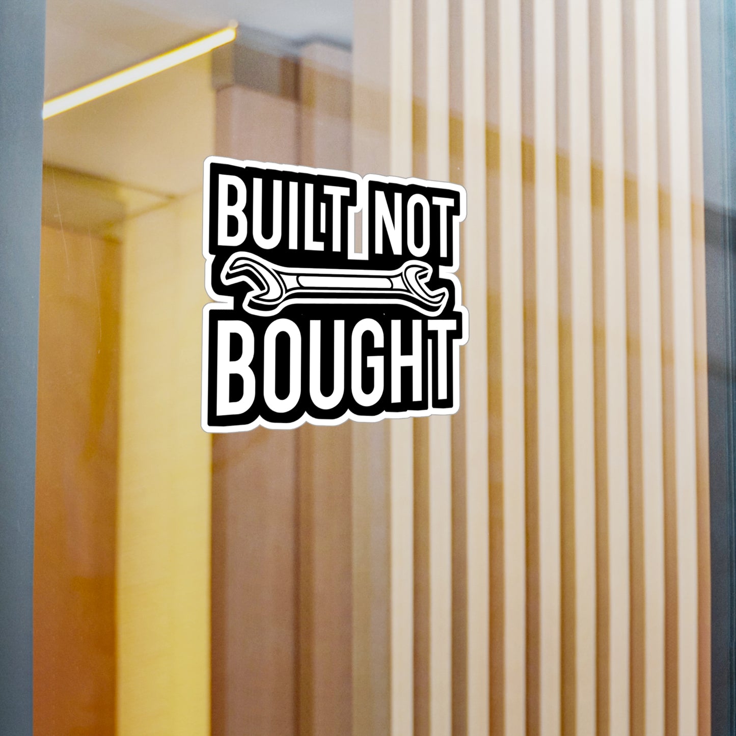 Built Not Bought - Mechanic Sticker for Wall, Laptop, Window, Truck, Car Mechanic Gift Vinyl Mechanic tool set Decal Sticker