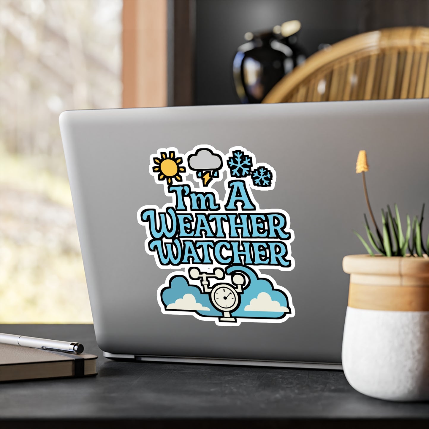 I'm a Weather Watcher – Forecasting Sticker for Laptop or Water Bottle | Meteorology Gift, Tornado Vinyl Decal, Storm Chaser Accessory