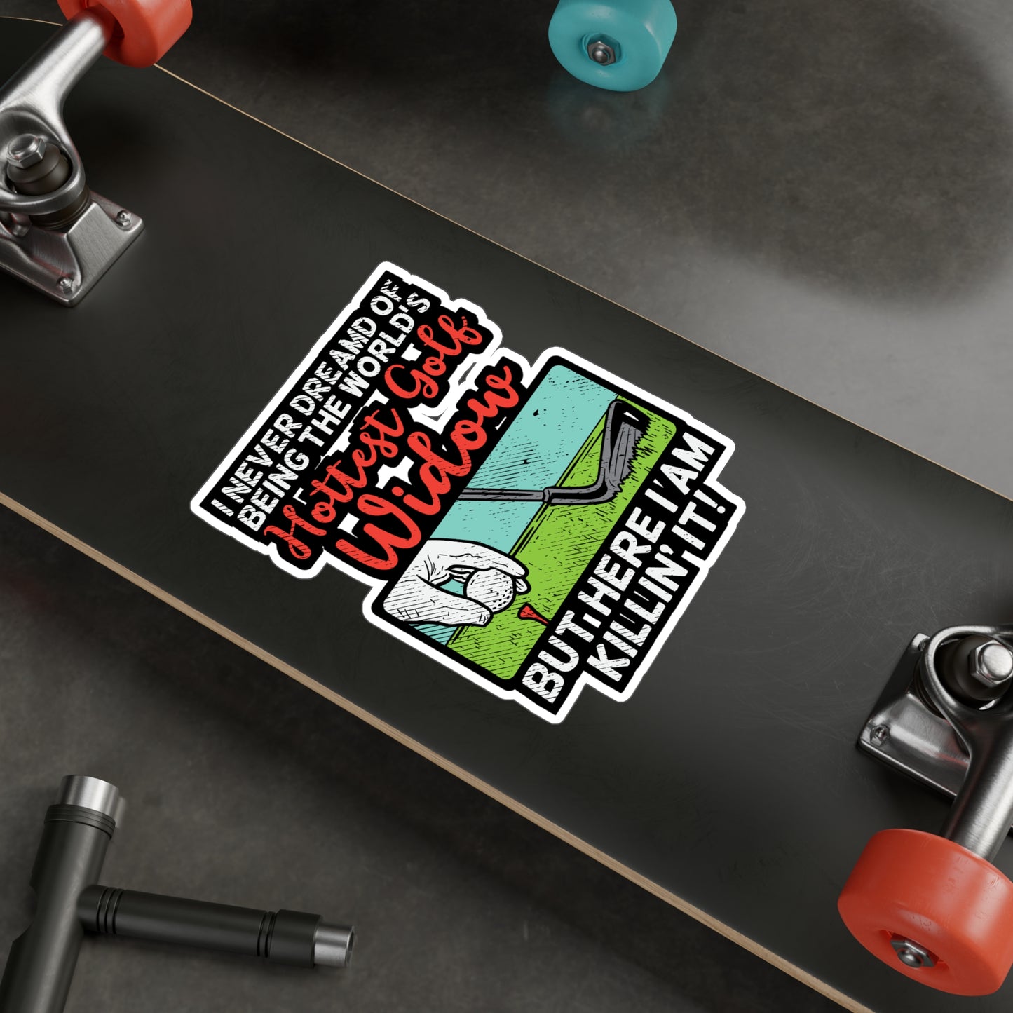 Hottest Golf Widow - Golf Sticker for Car Window Laptop Sticker. Water Bottle Sticker, Vinyl Golfer Decal, Wife Sticker - Golf Gift