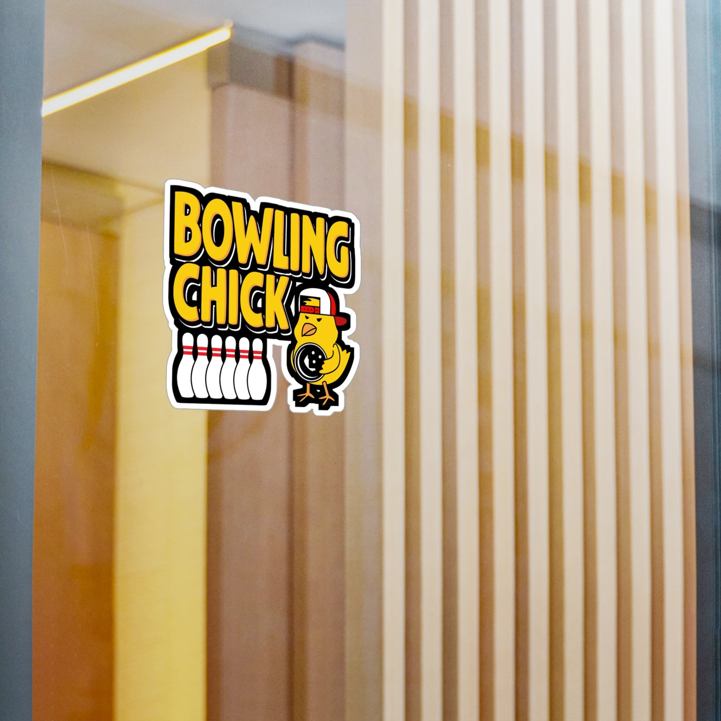 Bowling Chick - Bowling Sticker for Car Window Laptop Sticker. Water Bottle Sticker, Vinyl Ten-pin Decal, Spare Sticker - Bowling Gift