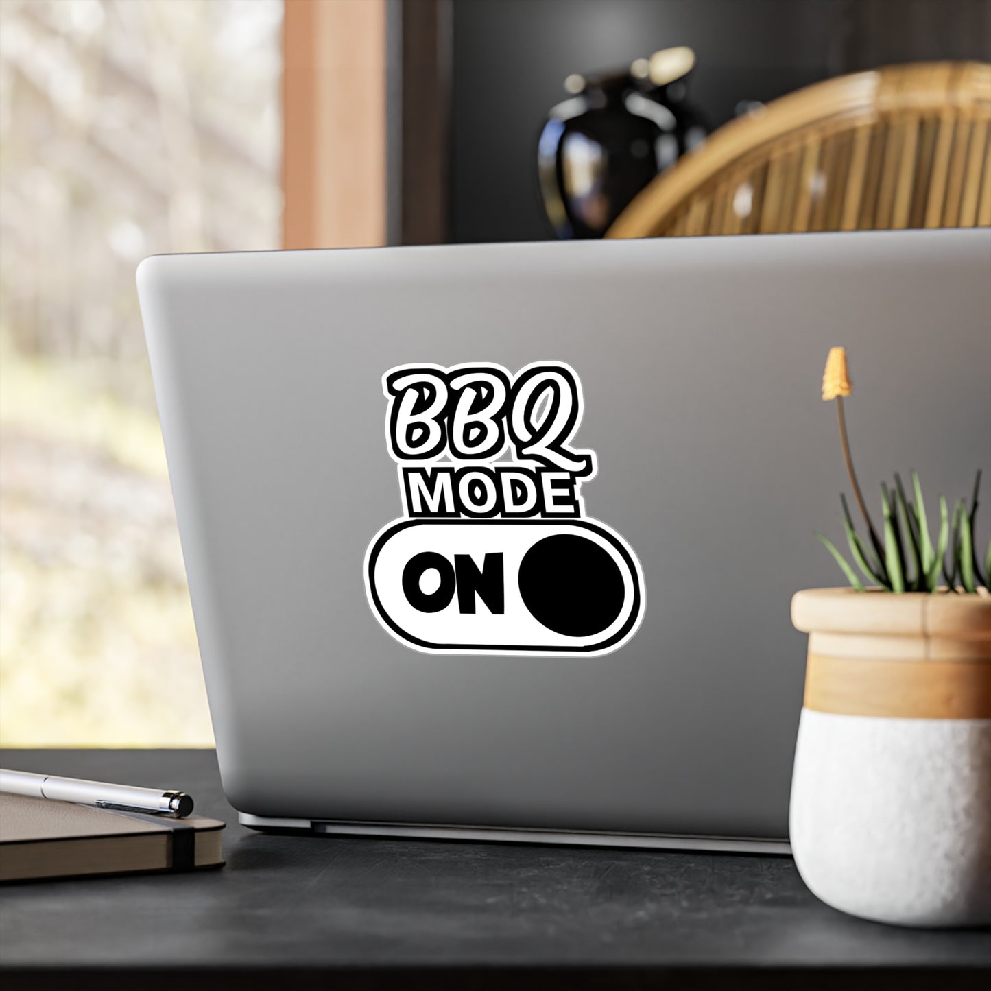 BBQ Mode on - Meat Sticker for Wall, Laptop, Window, Truck, Car Meat Gift Vinyl Steak Decal Sticker