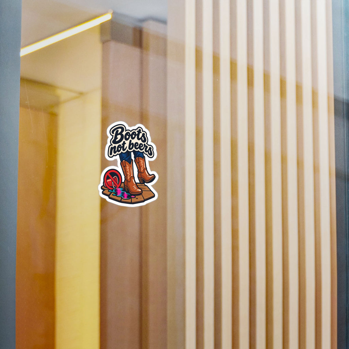Line Dance Sticker – Boots Not Beers Design for the Country-Life Dancer, Western Decals for Laptop or Water Bottle