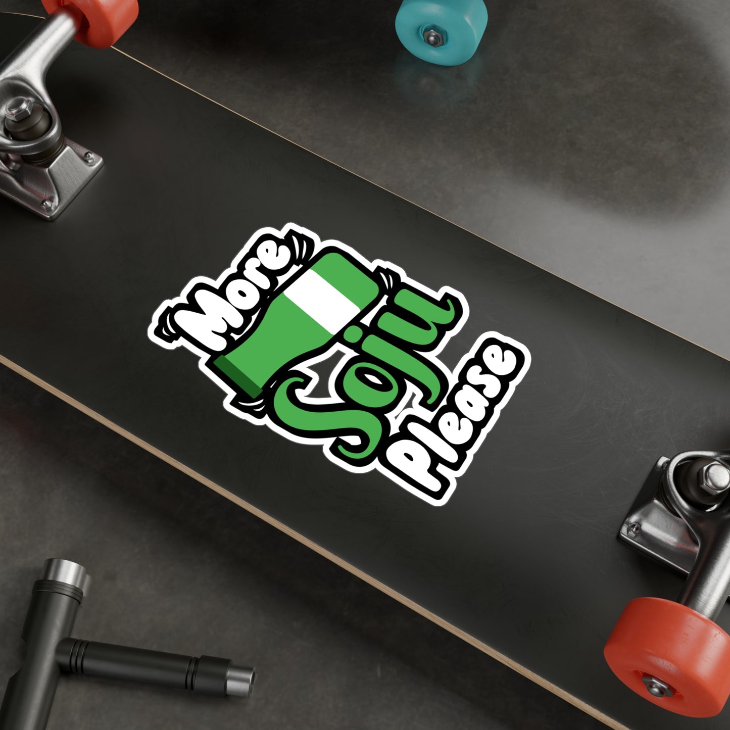 More Soju Please - Chef Sticker for Wall, Laptop, Window, Truck, Car Chef Gift Vinyl Cooking Decal Sticker