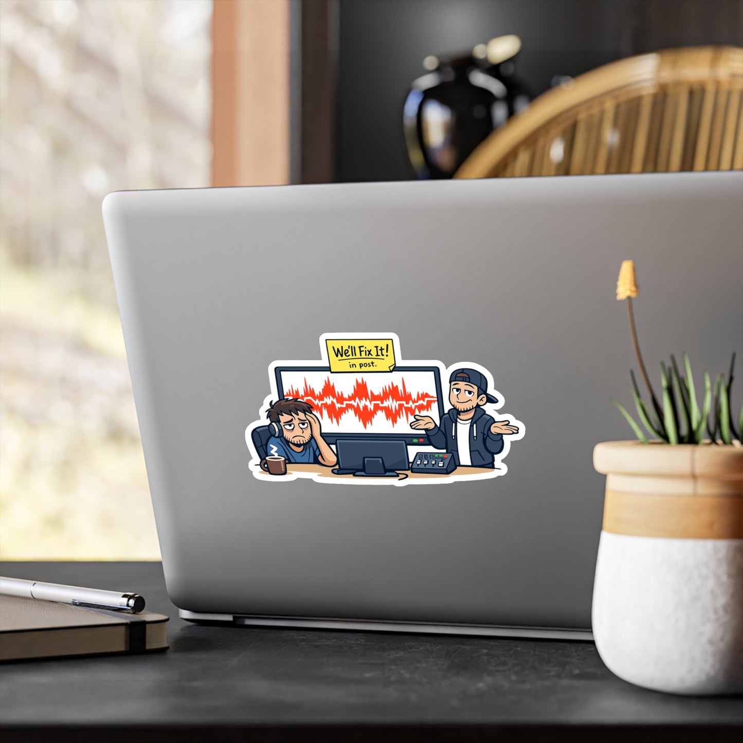 Audio Engineer Sticker “We’ll Fix It!” Funny Sound Engineer Monitor Audio Technician Vinyl sticker Decals Waterproof for Laptop, Water Bottle