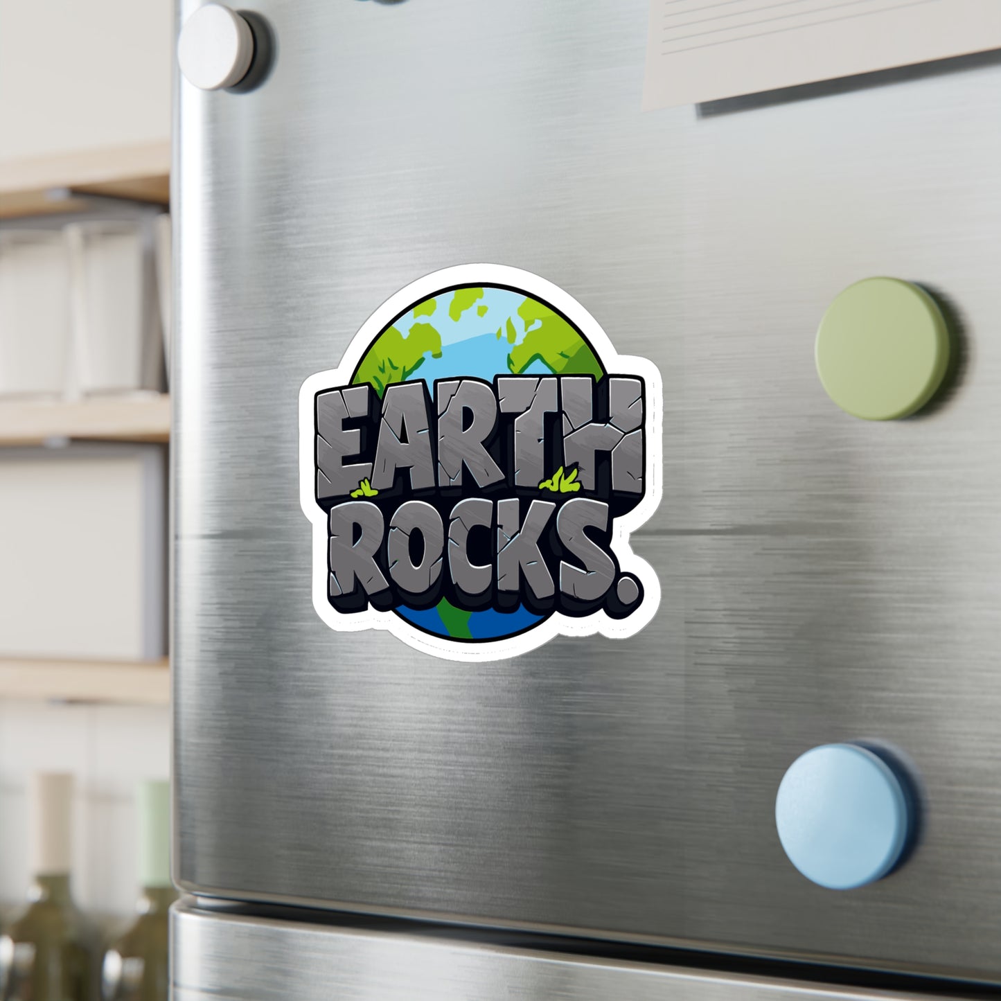 Geologie Sticker "Earth Rocks." – Vinyl Waterproof Decals for Laptop or Water Bottle, Geology Minerals Tectonics Design