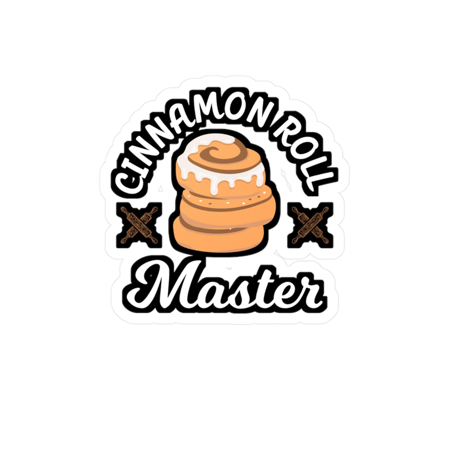 Cinnamon Roll Master - Baking Sticker for Laptop Sticker. Water Bottle Sticker, Vinyl Cake-decorator Decal - Baking Gift