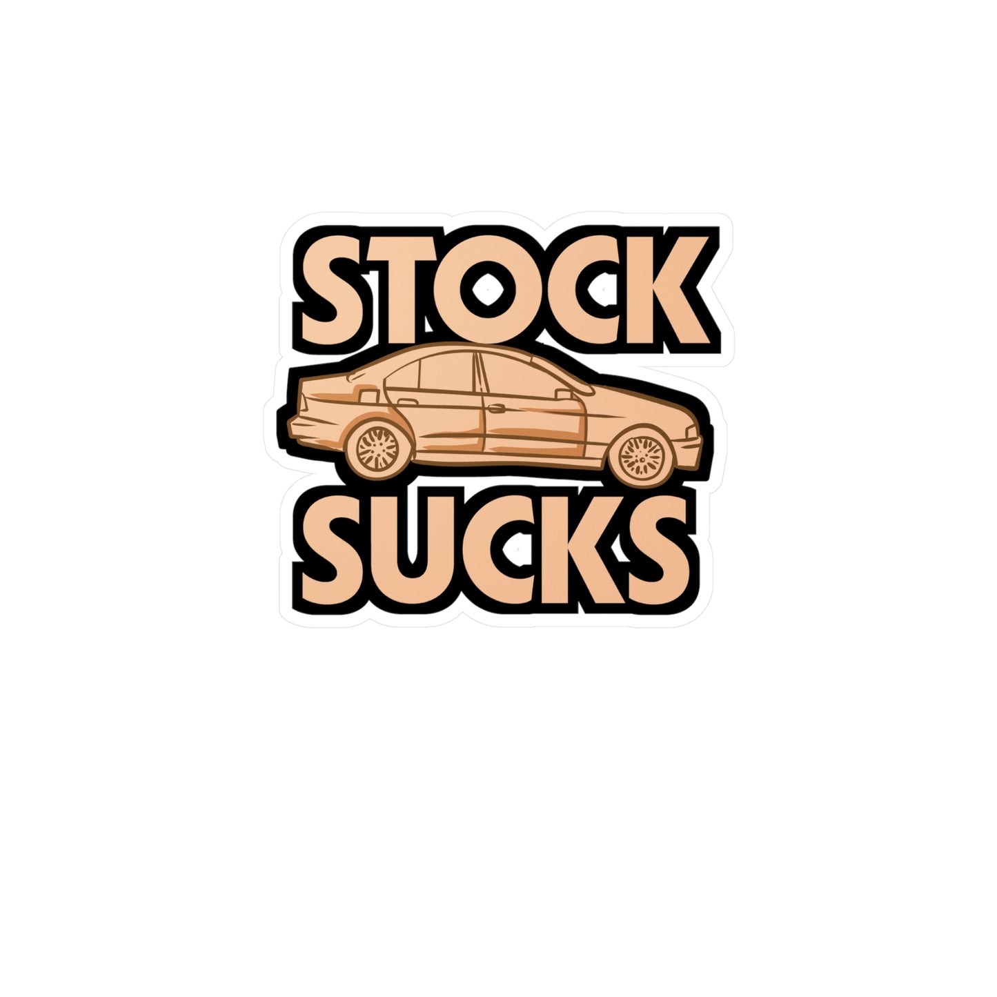 Stock Sucks - Stock Sticker for Car Window Laptop Sticker. Water Bottle Sticker, Vinyl Custom-built Decal, Engine Sticker - Stock Gift