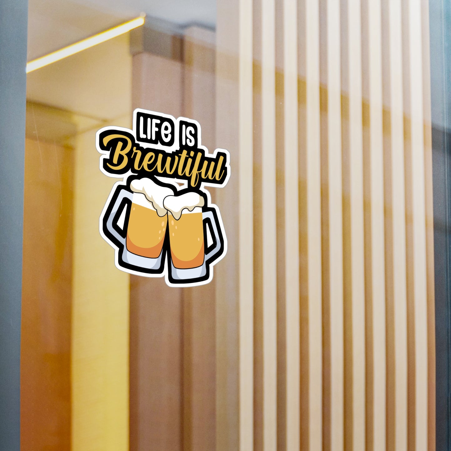 Life is brewtiful - Bartender Sticker for Wall, Laptop, Window, Truck, Car Bartender Gift Vinyl Cocktail Decal Sticker