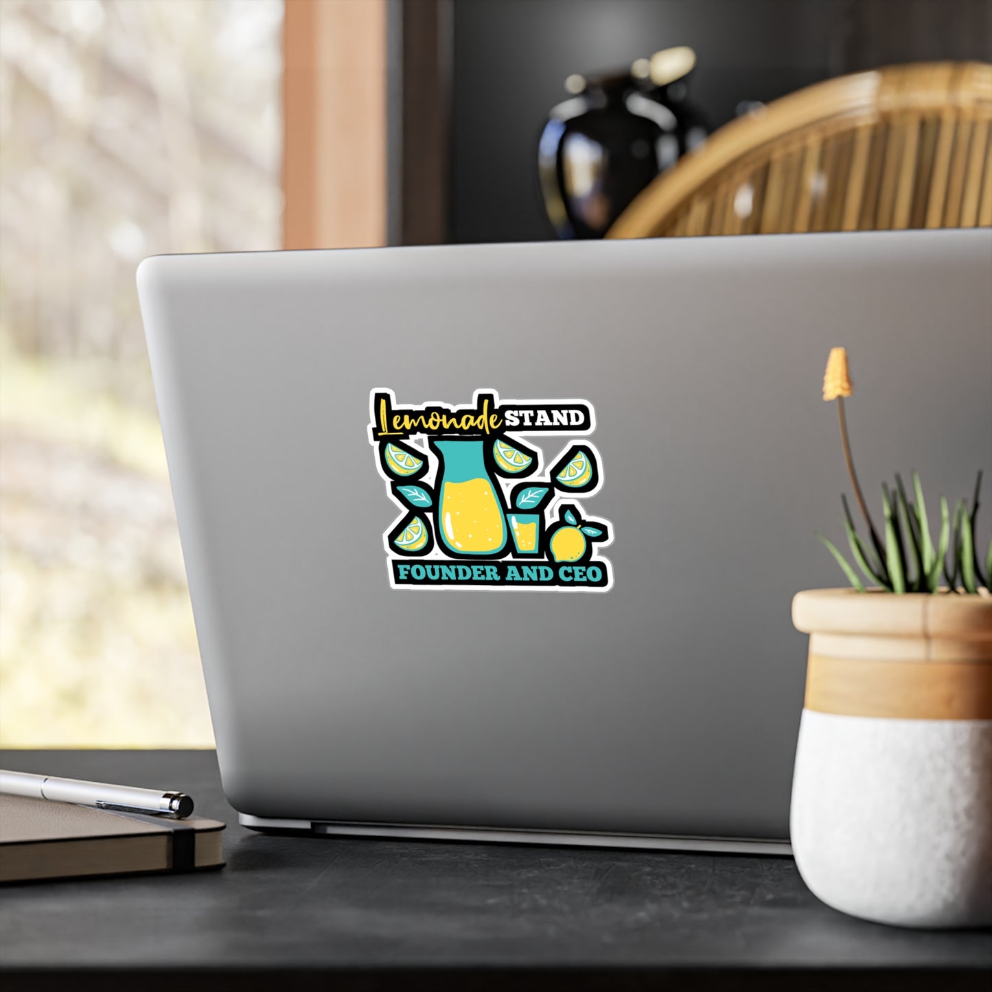 Lemonade Stand Founder And CEO - Lemonade Sticker for Laptop Sticker. Water Bottle Sticker, Vinyl Lemon Decal - Lemonade Gift