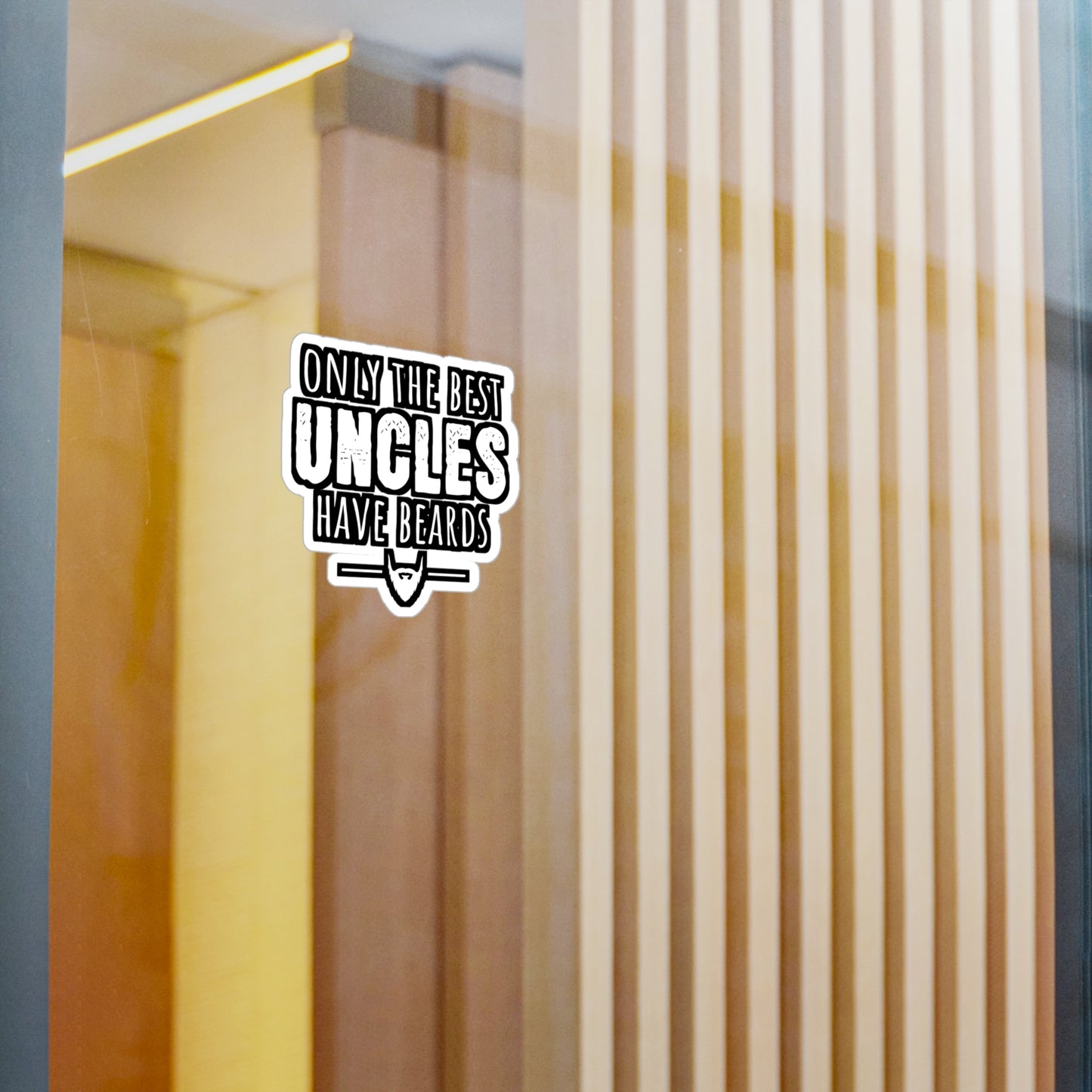 Only The Best Uncles Have Beards - Beard Sticker for Laptop Sticker. Water Bottle Sticker, Vinyl Bearded Decal - Beard Gift