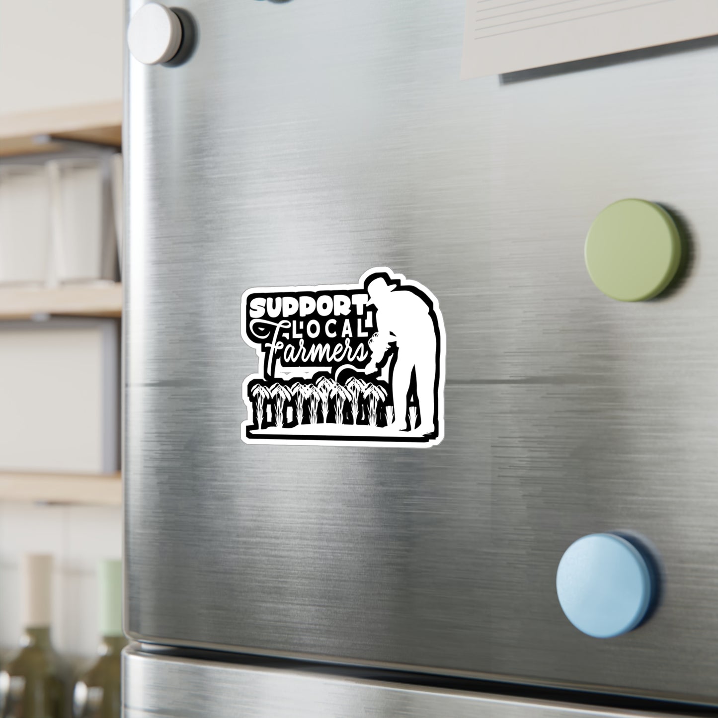 Support Local Farmers - Farmer Sticker for Car Window Laptop Sticker. Water Bottle Sticker, Vinyl Farm Decal, Farming Sticker - Farmer Gift
