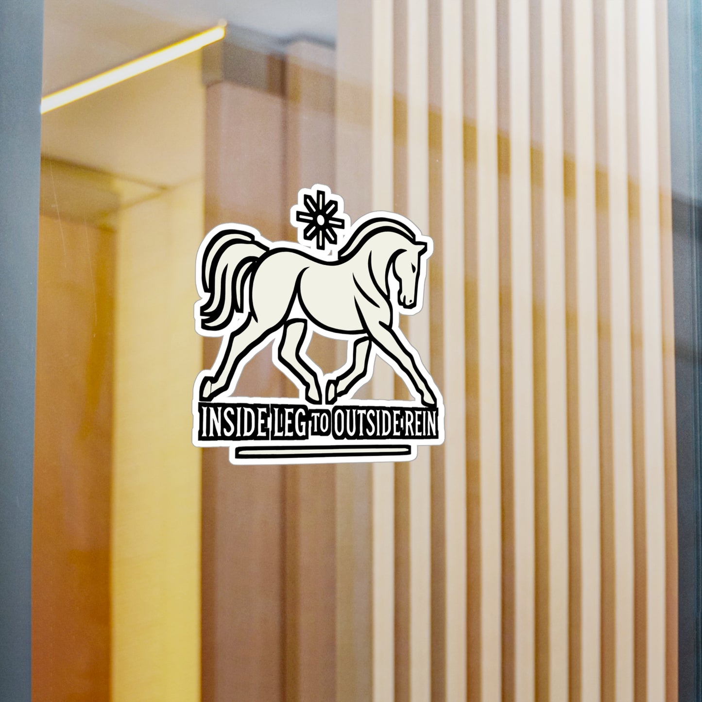 Inside Leg To Outside Rein – Vinyl Horseback Riding Sticker for Laptop or Water Bottle | Equestrian Gift, Horse Lover Decal