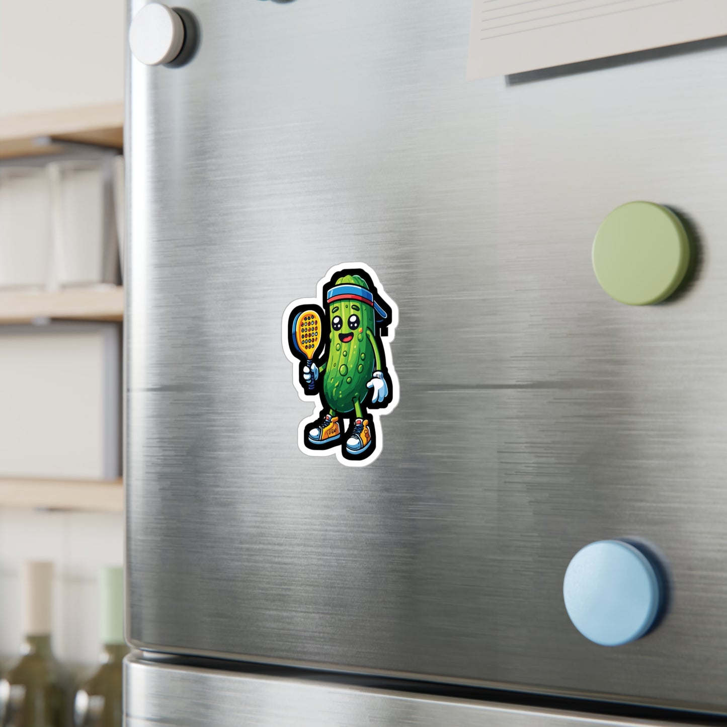 Cucumber Pickleball Player - Pickleball Sticker for Laptop Sticker. Water Bottle Sticker, Vinyl Dink Decal - Pickleball Gift