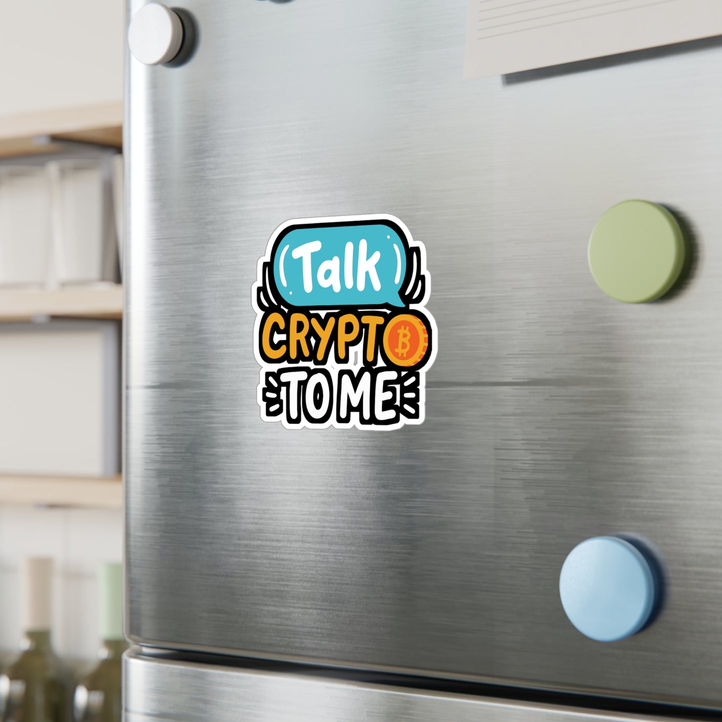 Talk Crypto To Me - Cryptocurrency Sticker for Laptop Sticker. Water Bottle Sticker, Vinyl Crypto Decal - Cryptocurrency Gift