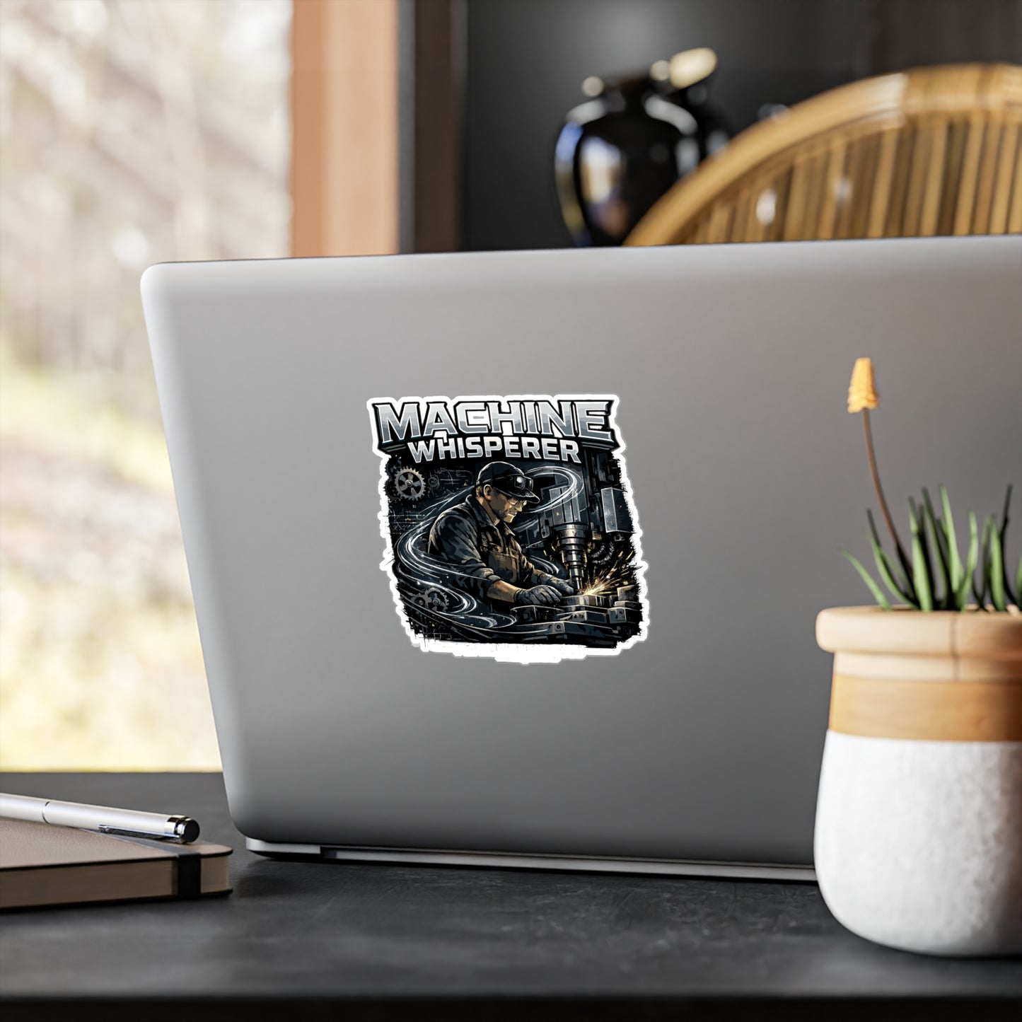 Machinist Sticker Machine Whisperer CNC Machining Numerically Inspired Vinyl Waterproof decals for Laptop Water Bottle