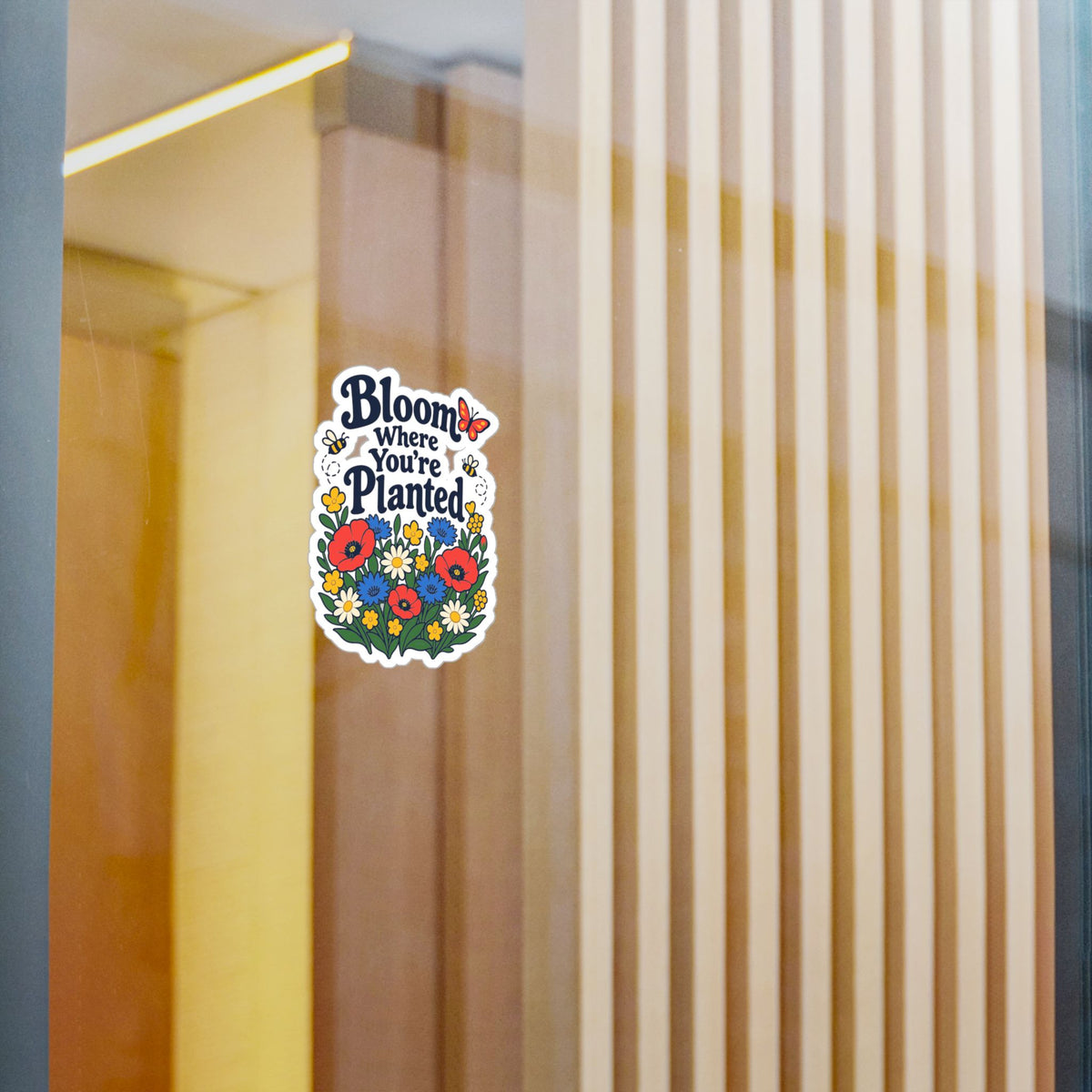 Plants Sticker - Bloom Where You’re Planted, Nature-Inspired Dandelion Decals for Laptop and Water Bottle, Friendship Design